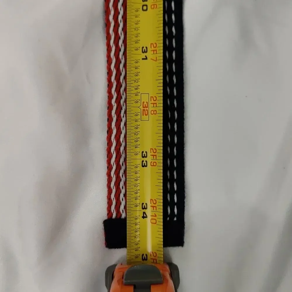Red/White/Blue Woven Fabric Belt O/S Holiday Patriotic Classic Preppy Americana